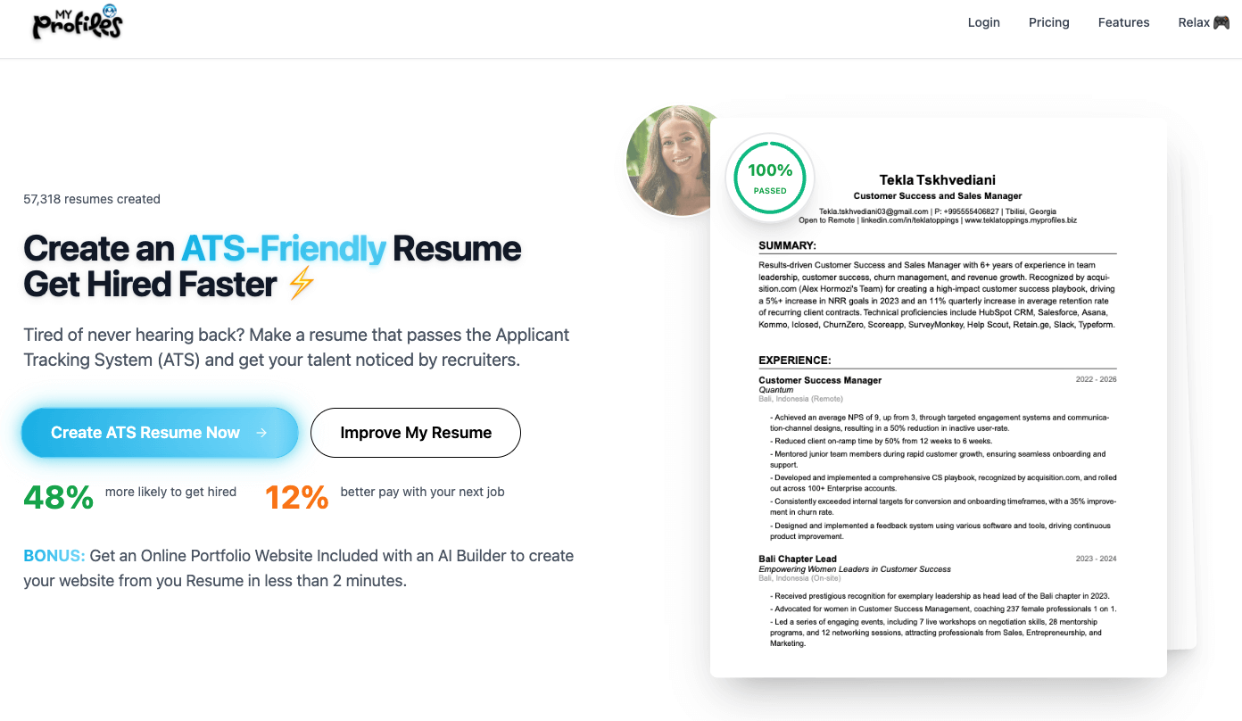 Professional Website and Resume Optimization Software